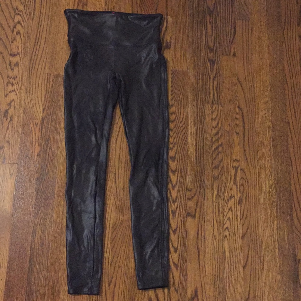 Spanx Faux Leather Leggings Black